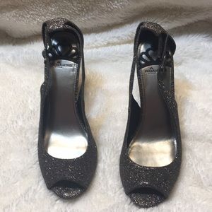 High heeled shoes